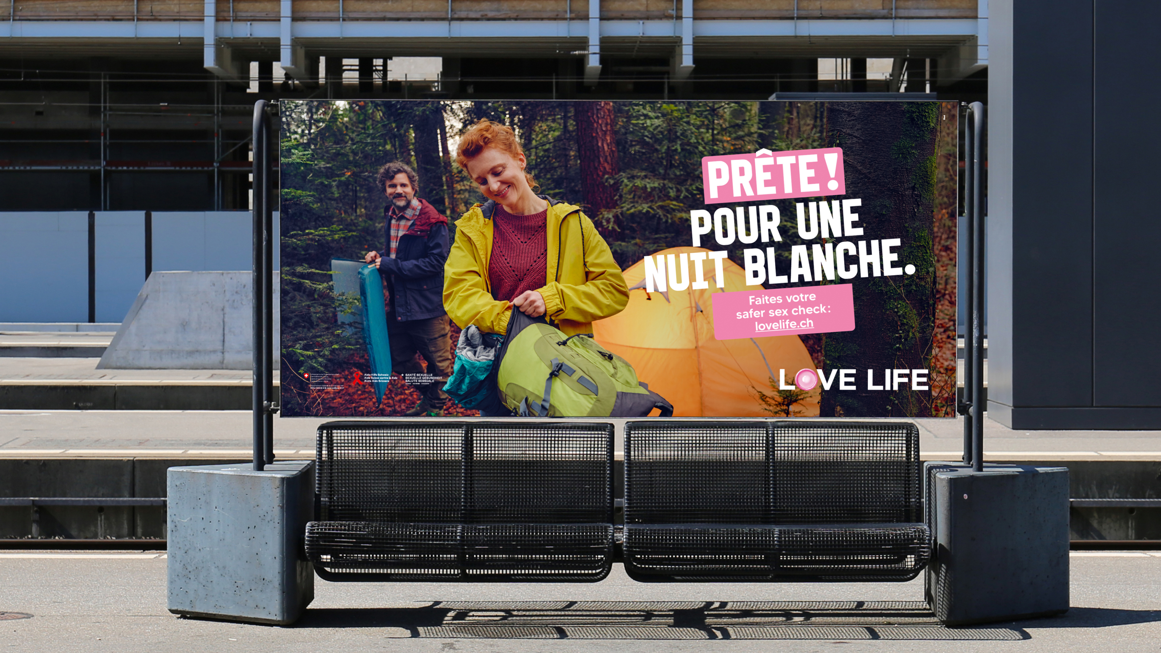 BAG-LOVE-LIFE-Plakat-Camping-Französisch